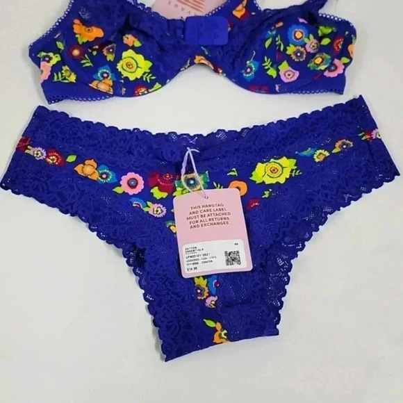 Sagave X Fenty Cotton Essentials Lace-Trim Cheeky Panty and Bra - Picture 4 of 11